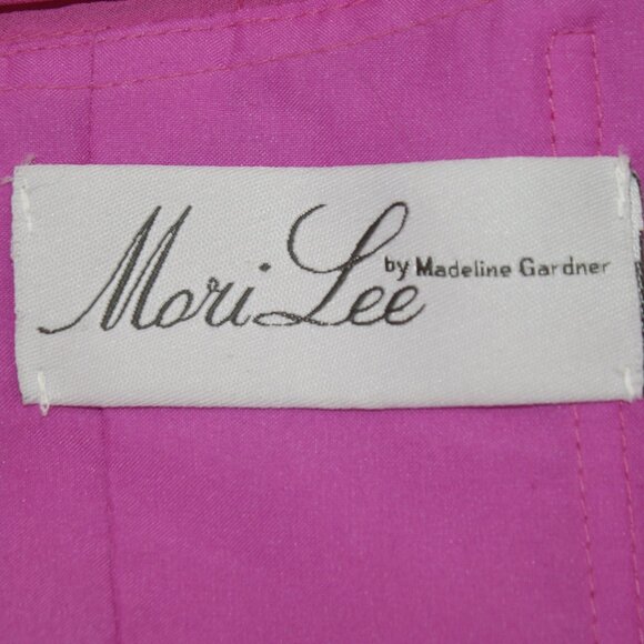 MORI LEE Dress One Shoulder Mother of Bride Wedding Formal Fuchsia Plus Size 16 - Picture 6 of 13